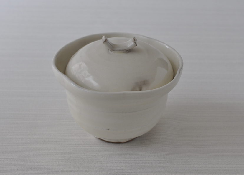 茶道具　粉引　手付　菓子鉢　新井倫彦　笠間焼　陶芸　鉢　菓子器 茶道具 粉引 手付 菓子鉢 新井倫彦 笠間焼 陶芸 鉢 菓子器