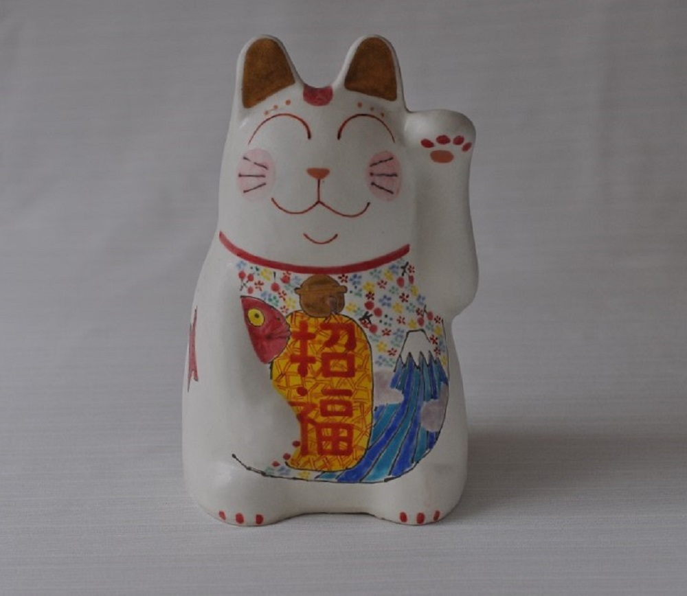 外山亜基雄 招き猫特大 ｜ くらしの器と自然食品「匣（さや