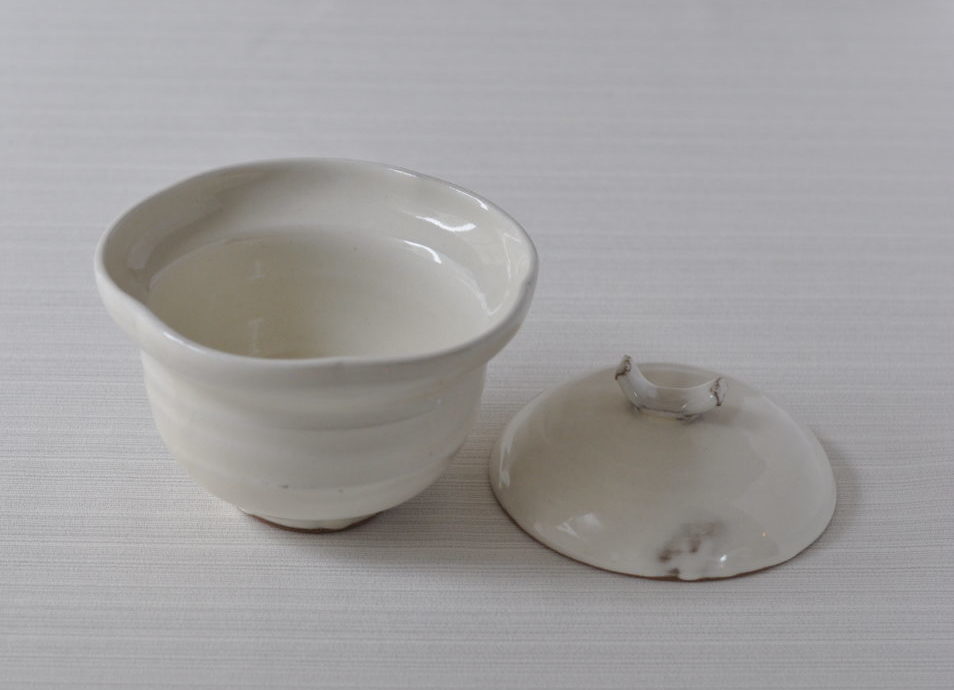 茶道具　粉引　手付　菓子鉢　新井倫彦　笠間焼　陶芸　鉢　菓子器 茶道具 粉引 手付 菓子鉢 新井倫彦 笠間焼 陶芸 鉢 菓子器